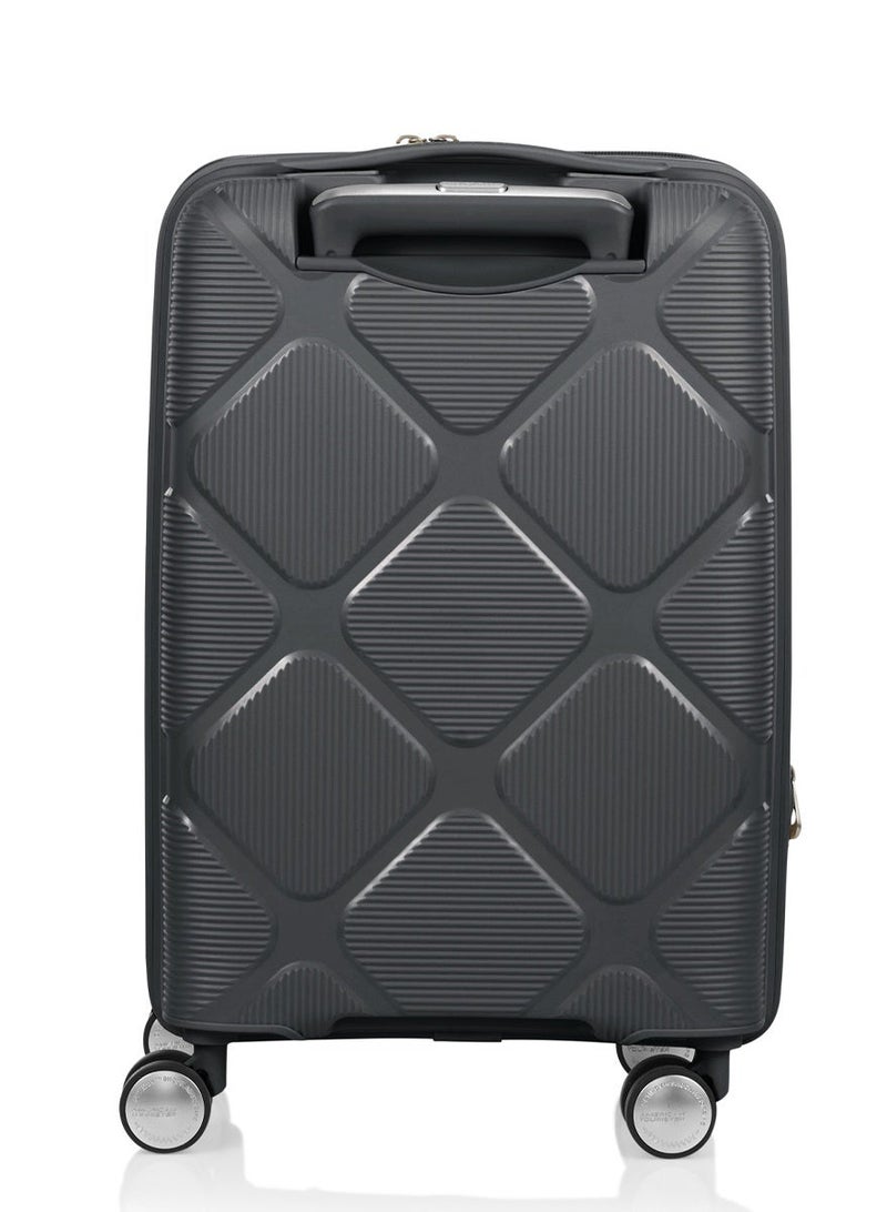 AMERICAN TOURISTER Instagon Suitcase, Cabin Size 55 cm / 20 inch, 4 Double Wheels, Hard Top, Polypropylene, Dark Grey|DuoSaf™ Security Zipper|TSA 008 Lock|Optimov™ Shock Absorbing Wheels|Expandable - 3 Years International Warranty - Image 4